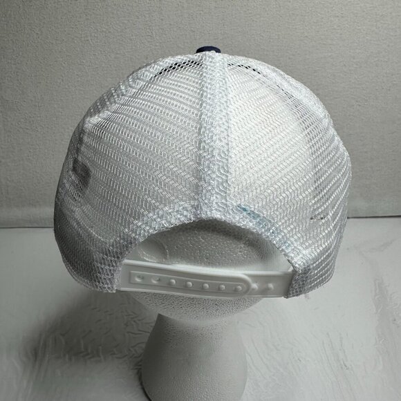 MLB Network Tampa Bay Rays Hat Cap Blue‎ White Mesh Snapback Game Promo Mens - Picture 3 of 7
